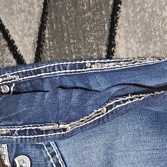 ROCK REVIVAL SHERRY STRAIGHT SEQUINS RHINESTONES DENIM JEAN - Picture 4 of 16